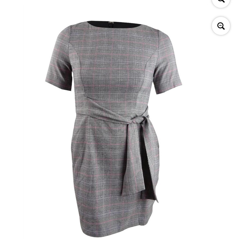 CeCe Gray Plaid Mini Dress